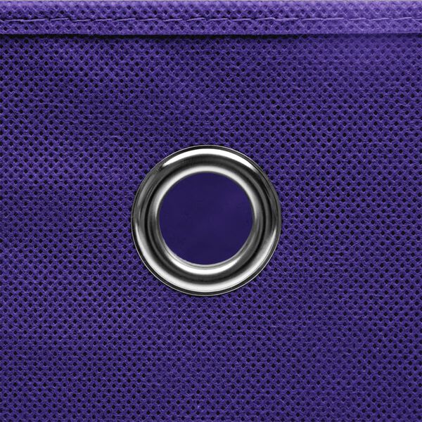 vidaXL Storage Box Set of 10 Purple Non-woven fabric (100% polyester)
