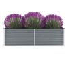 vidaXL Raised Bed Grey Galvanized Steel 63 x 15.7 x 17.7 in Durable