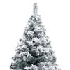 vidaXL Artificial Christmas Tree Green with flocked white snow PVC, Steel