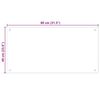 vidaXL Kitchen Backsplash Transparent 31.5"x15.7" Tempered Glass