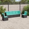 vidaXL Garden Sofa Set Black PE rattan Large Modular Garden Sofa Set