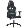 vidaXL Gaming Chair Black and Blue Fabric