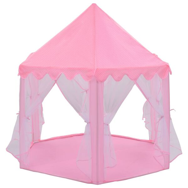 vidaXL Play Tent Pink Polyester, mesh, PVC Large Collapsible Play Tent