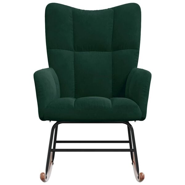 vidaXL Rocking Chair Dark Green