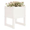 vidaXL Planter White Solid pine wood 15.7x15.7x20.7 inches