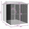 vidaXL Bird Cage Grey 84.65 x 122.05 x 97.24 in Galvanised Steel