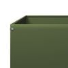 vidaXL Garden Raised Bed Olive Green Steel 39.4 x 39.4 x 9.8 in Tough
