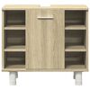 vidaXL Bathroom Furniture Set Sonoma oak Engineered wood Medium