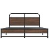 vidaXL Bed Frame Brown oak Steel, engineered wood Double Durable