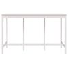 vidaXL Bar Table White Solid pine wood Large Durable Bar Table