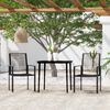 vidaXL Dining Set Black Powder-Coated Steel, Glass, PVC Hollow Rattan