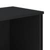 vidaXL Bookcase Black Engineered wood, Metal Medium Modern Bookcase