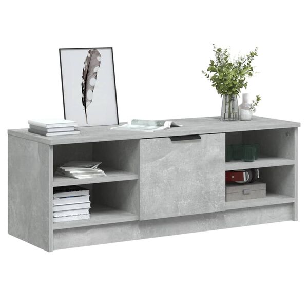 vidaXL TV Stand Concrete Gray 40.2"x14"x14.4" Engineered Wood