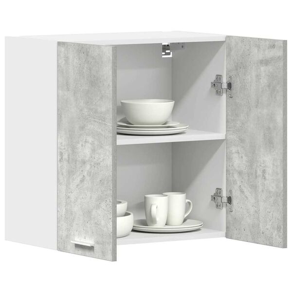 vidaXL Hanging Cabinet Concrete grey Engineered wood Modern