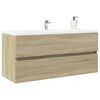 vidaXL Bathroom Sink Cabinet Sonoma Oak Engineered Wood Medium