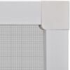 vidaXL Window Insect Screen White Aluminum, Fiberglass 47.2 x 55.1 in