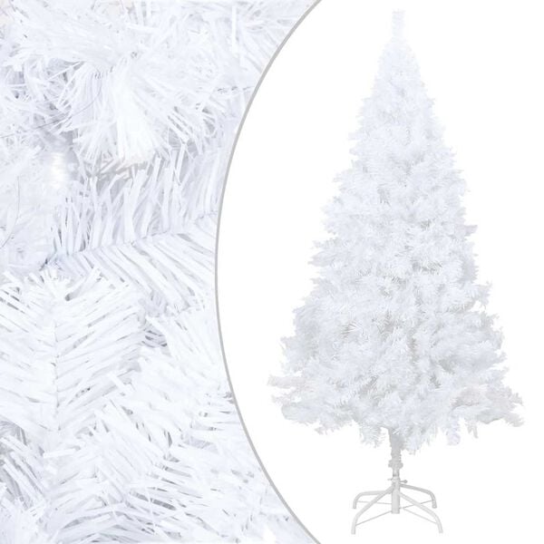 vidaXL Artificial Pre-lit Christmas Tree with Ball Set White 94.5"