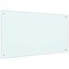 vidaXL Kitchen Backsplash 2 pcs White 39.37 x 23.62 in Tempered Glass