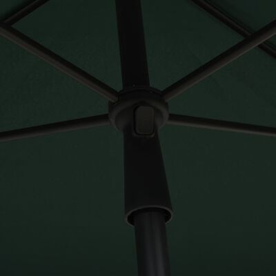 vidaXL Garden Parasol with Pole 82.7"x55.1" Green