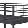 vidaXL Bunk Bed Black Steel, mesh fabric Twin Bunk Bed Rectangular