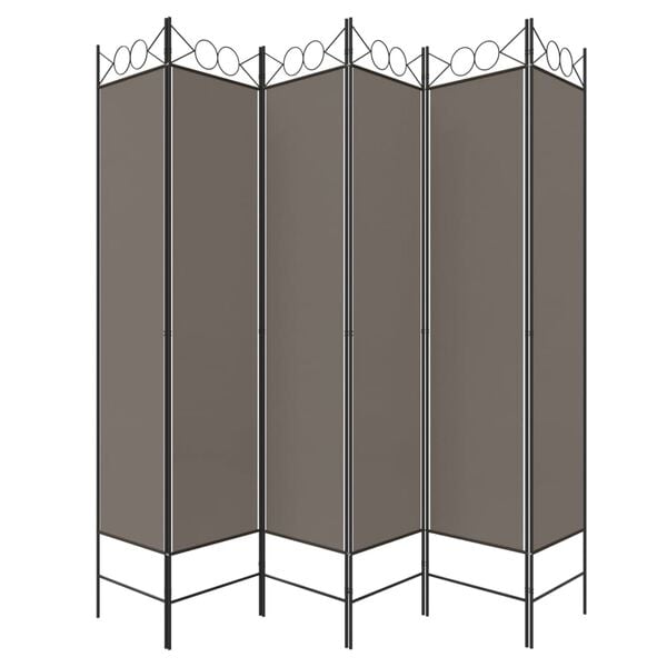 vidaXL 6-Panel Room Divider Anthracite 94.5"x78.7" Fabric