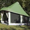 vidaXL Family Tipi Tent Folding with Roof Green 404 x 370 x 270 cm