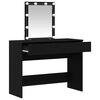 vidaXL Dressing Table Black oak 100 x 40 x 130 cm Engineered wood