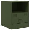 vidaXL Bedside Cabinet Olive green Cold-rolled steel Medium