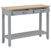 vidaXL Console Table Grey and natural wood