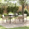 vidaXL Garden Dining Set 5 pcs Beige Poly Rattan