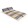 vidaXL Slatted Bed Base without Mattress with 42 Slats 7 Zones 120 x 78.7 "