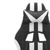 vidaXL Gaming Chair Black and White Faux Leather