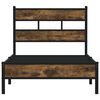 vidaXL Bed Frame Smoked Oak Steel, Engineered Wood Small Single
