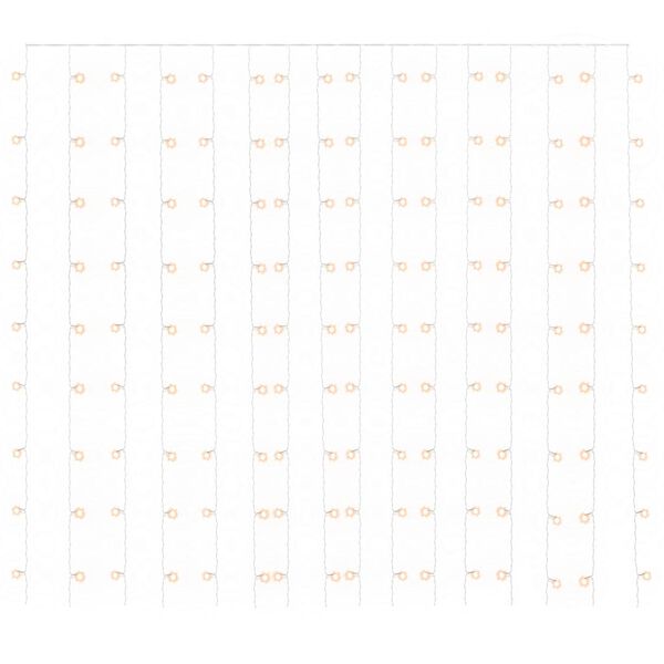 vidaXL Curtain Fairy Light Warm white Plastic Large Curtain Fairy Light