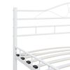 vidaXL Bed Frame White Metal, Plywood Double Durable Bed Frame