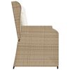 vidaXL Reclining Patio Bench Beige and Cream White