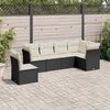 vidaXL Garden Sofa Set Black, Cream White
