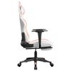 vidaXL Gaming Chair White and Pink Faux leather, metal, plywood Medium