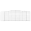 vidaXL Arched Gabion Baskets 10 pcs 157.5x11.8x120/140" Galvanised Iron