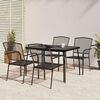 vidaXL Garden Dining Set Anthracite Steel (e-coated and powder-coated)
