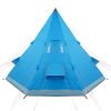 vidaXL Camping Tent Tipi 4-Person Blue Waterproof