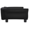 vidaXL Dog Bed Black Faux Leather, Pine Wood, Foam Small