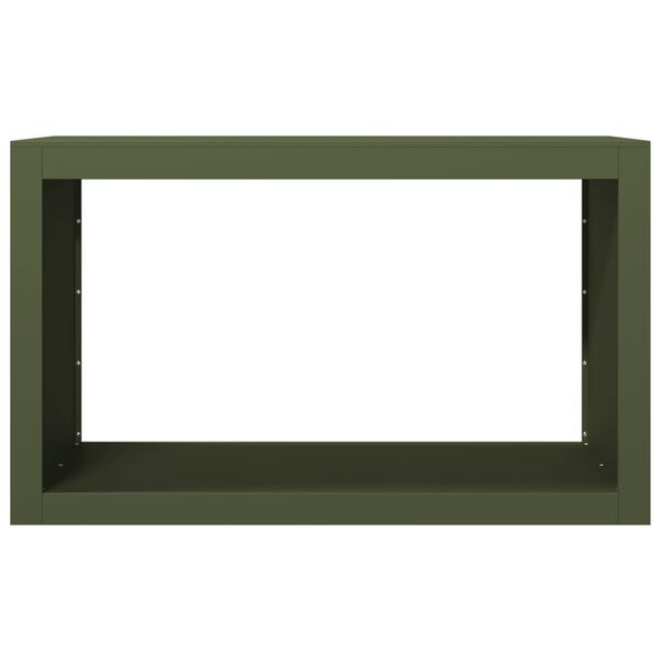 vidaXL Firewood Rack Green 39.4x15.7x23.6" Steel