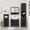 vidaXL Bathroom Furniture Set Black Engineered wood Medium
