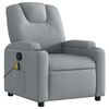 vidaXL Massage Recliner Chair Light Grey