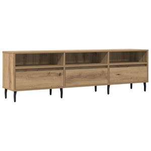 vidaXL TV Cabinet Artisan Oak Engineered wood, Iron Medium TV Cabinet