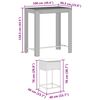 vidaXL Garden Bar Set Brown PE Rattan 5 Piece Set UV-resistant materials