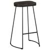 vidaXL Bar Stool Set of 2 Black Solid mango wood, iron Standard