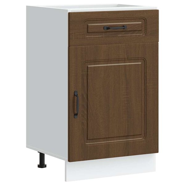 vidaXL Kitchen Base Cabinet Brown Oak Engineered Wood Medium