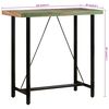 vidaXL Bar Table Multicolor finish Solid reclaimed wood and iron Medium